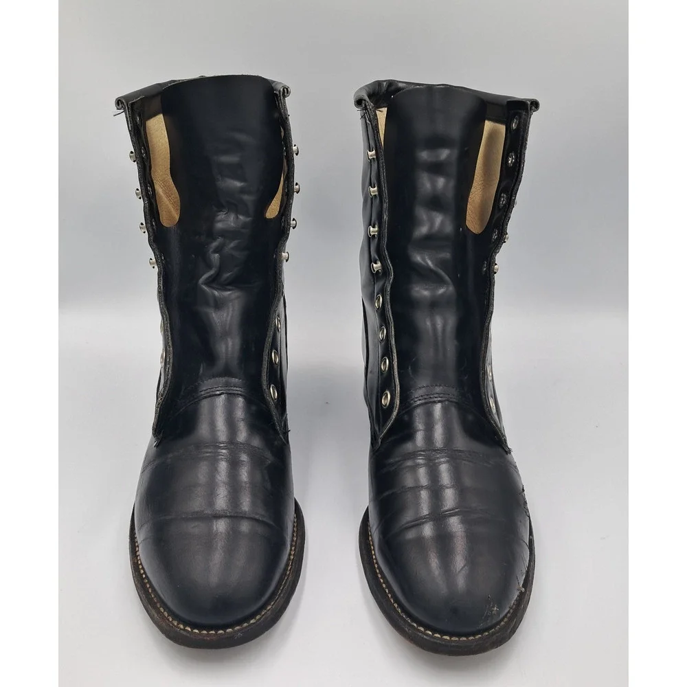 Size 8.5 - VTG J. Chisholm Packer Boots 93527 Lace-Up Men's Western USA